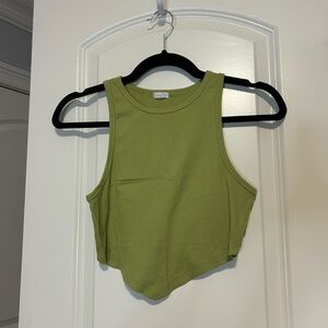 Garage Olive Green Crop Top